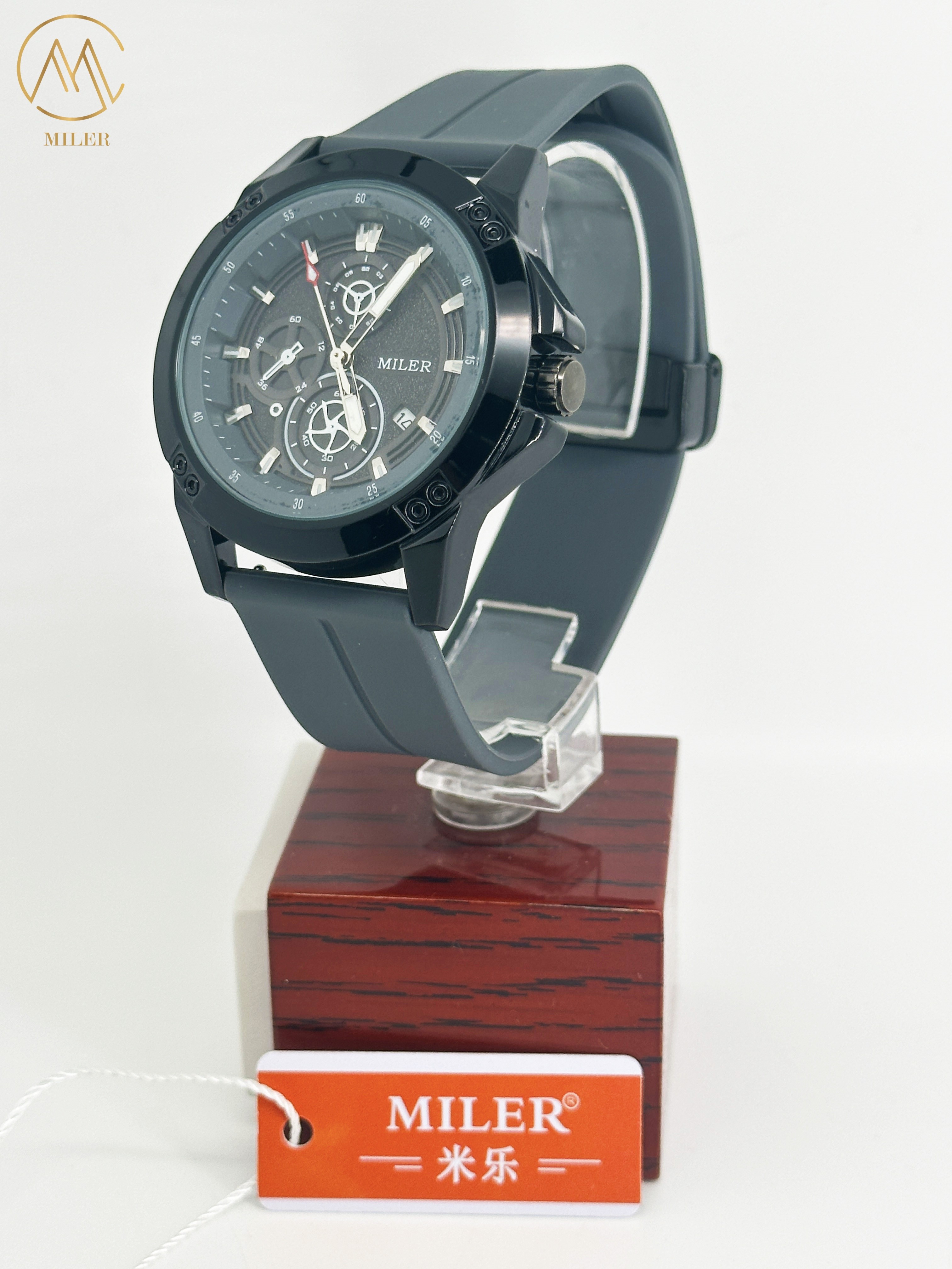 Custom Logo Minimalist Watch For Men Sport Silicone Waterproof Luminous Quartz Watches Mens Business Calendar Wrist Watches