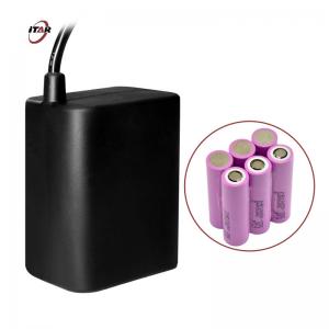 China 7.4V 18650 Rechargeable Battery Pack 2S3P 7800mAh With Rubber Case Waterproof on sale