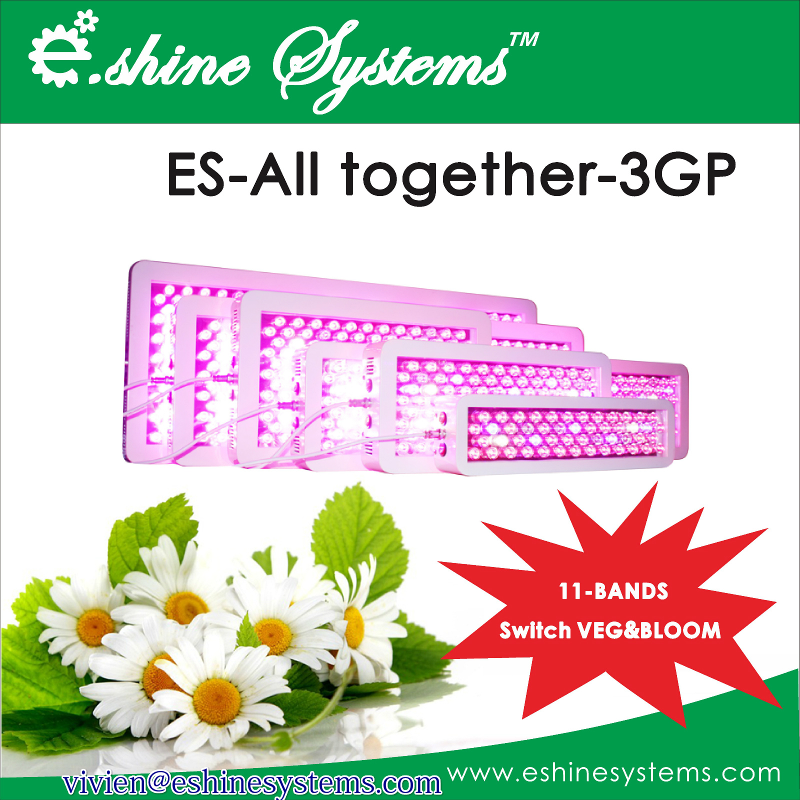 300x3W full spectrum 11 attractive led grow light for greenhouses hydroponics plant tissue