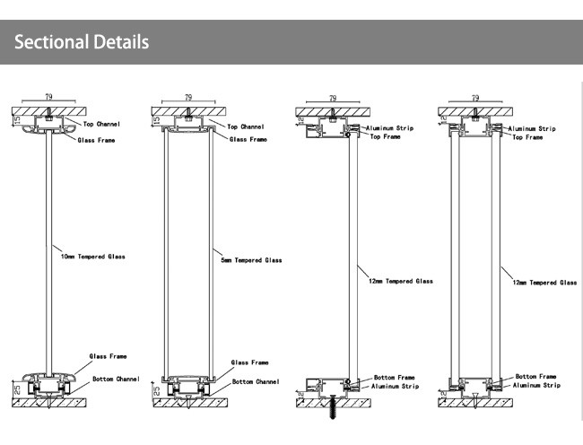 Customized Office Modular Glass Partition Walls Aluminium Glass Partition Wall