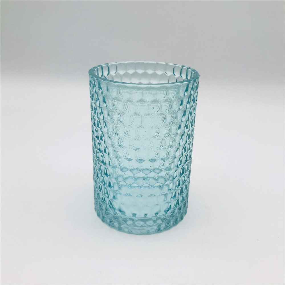 Honeycomb Pattern Glass Bath Accessories Set Frosted Lotion Bottle For Sustainable Bathroom Decor