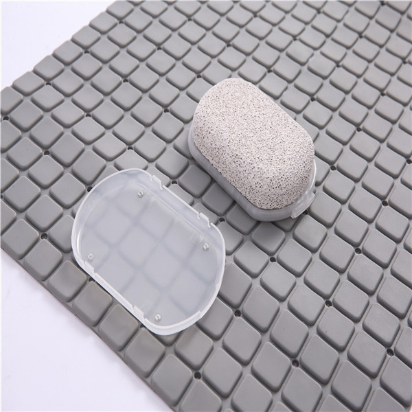 Durable 38x78cm PVC Bath Mat With Foot Scratch