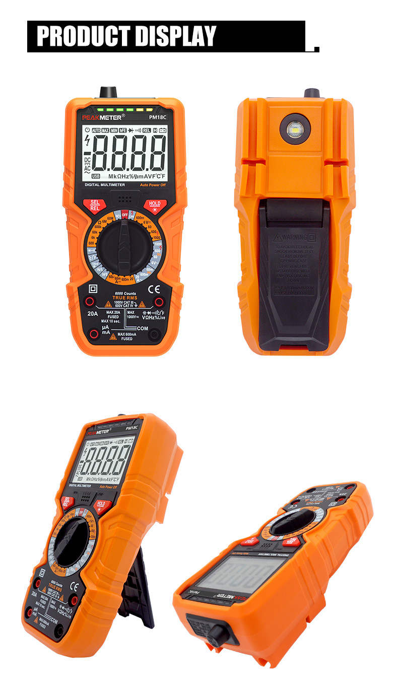 T-RMS Digital Multimeter Portable, Durable Design High Accuracy Wide Measurement Range Tester