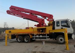 China 38 Meter Used Truck Concrete Pump , Putzmeister Boom Pump 140m3/H 265KW wholesale