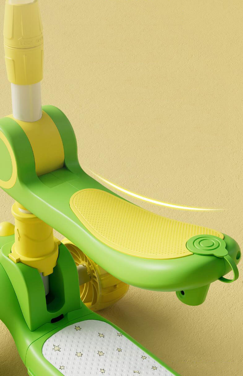 Height Adjustable Foldable Scooter for Kids Ages 3-12 Tricycle Style Max Load 200 LBS