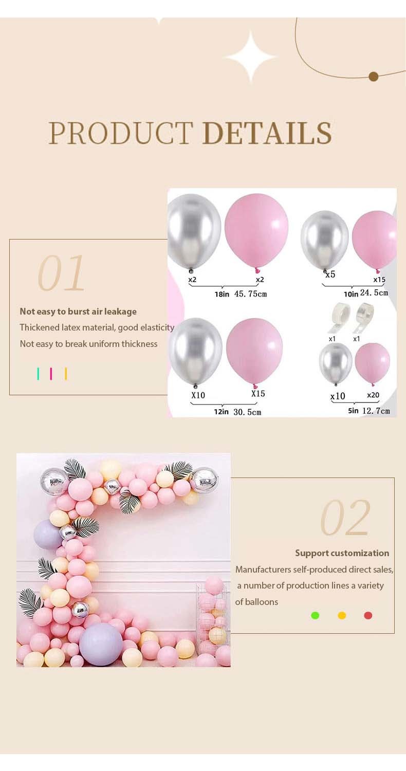Pink Blue Latex Balloon Arch Kit Set Wedding Birthday Party Decoration Balloons Set