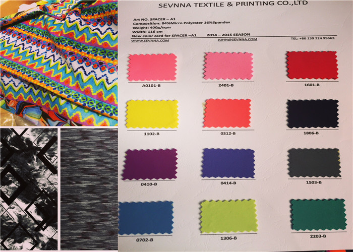 Embossed Print Activewear Knit Fabric High Elastic Cycling Wear