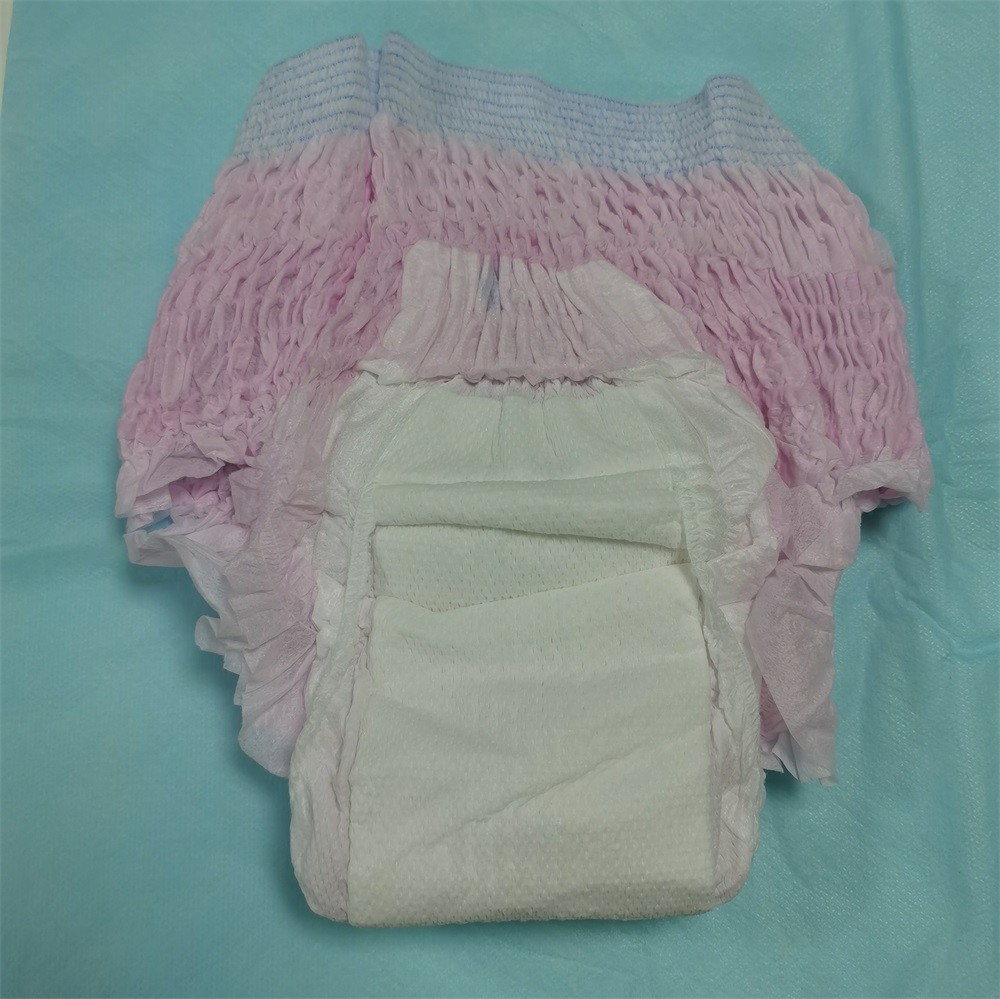 Hydrophilic Non Woven Cotton Thin Baby Pull Up Diapers