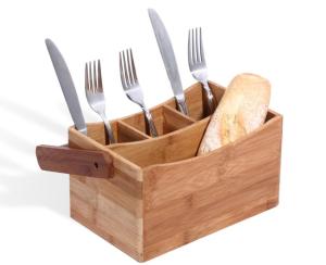 China bamboo silverware sorter silverware caddy wholesale