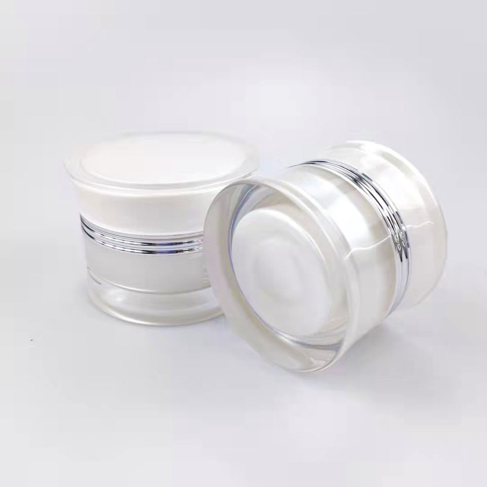 50ml White Acrylic Pump Plastic Lotion Bottles Facial Lotion Skincare Cosmetic Bottles