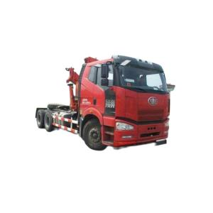 China FAW Truck Mounted Crane Left Hand 6X6 6.3T Max lifting Capacity Knuckle Boom Crane wholesale