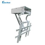 Retractable hidden wall mounted motorized flip up ceiling tv lift mount