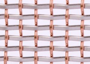 China 4mm 8m Red Copper Decorative Metal Mesh Screen Rigid Metal Anti Impact wholesale