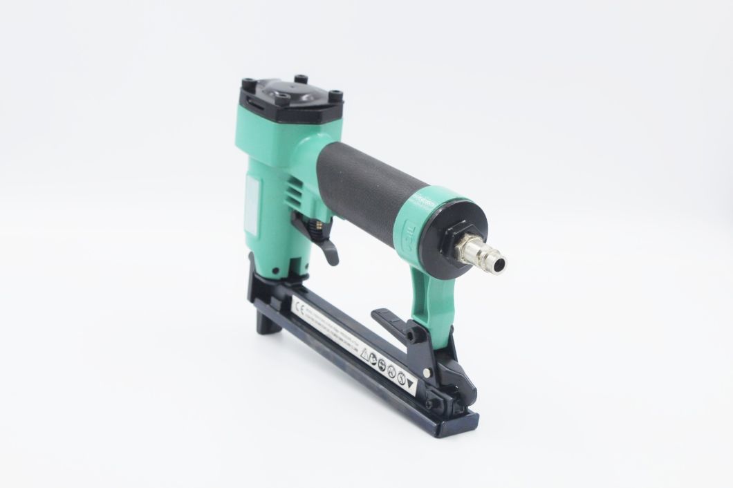 21 Gauge Fine Crown Air Pneumatic Staple Gun (Green) Air Stapler 8416 for Furniture Decoration