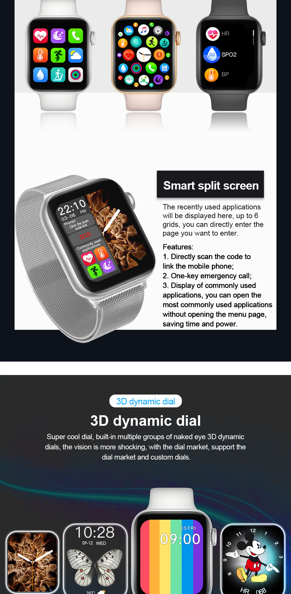 IWO MC57 180MAH 1.57 Inch Dial Heart Rate Monitor 2hrs Charging