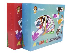 China Eco Kids Educational Paper Jigsaw Puzzle Animal Alphabet abc Matching Cards For 3+ Year Olds wholesale