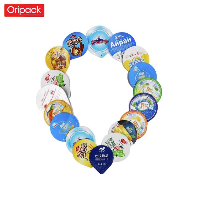 printed 144mm Aluminum Yogurt Foil Lid 120 Mic For Dairy Packaging
