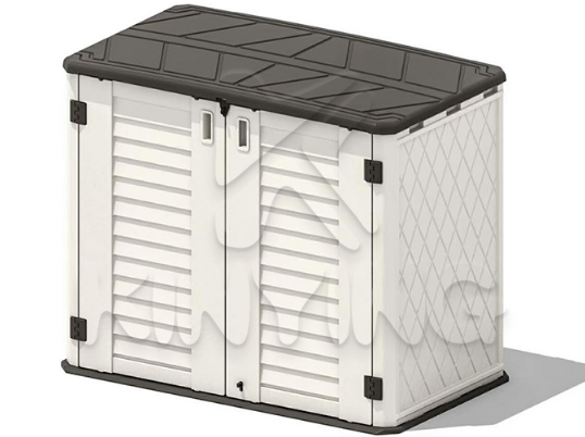 Metal 4ftx2.4ftx3.4ft Plastic Outdoor Storage Sheds