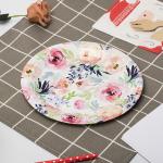 Embossing Biodegradable Paper Plates Thanksgiving Day Party Supplies Tableware