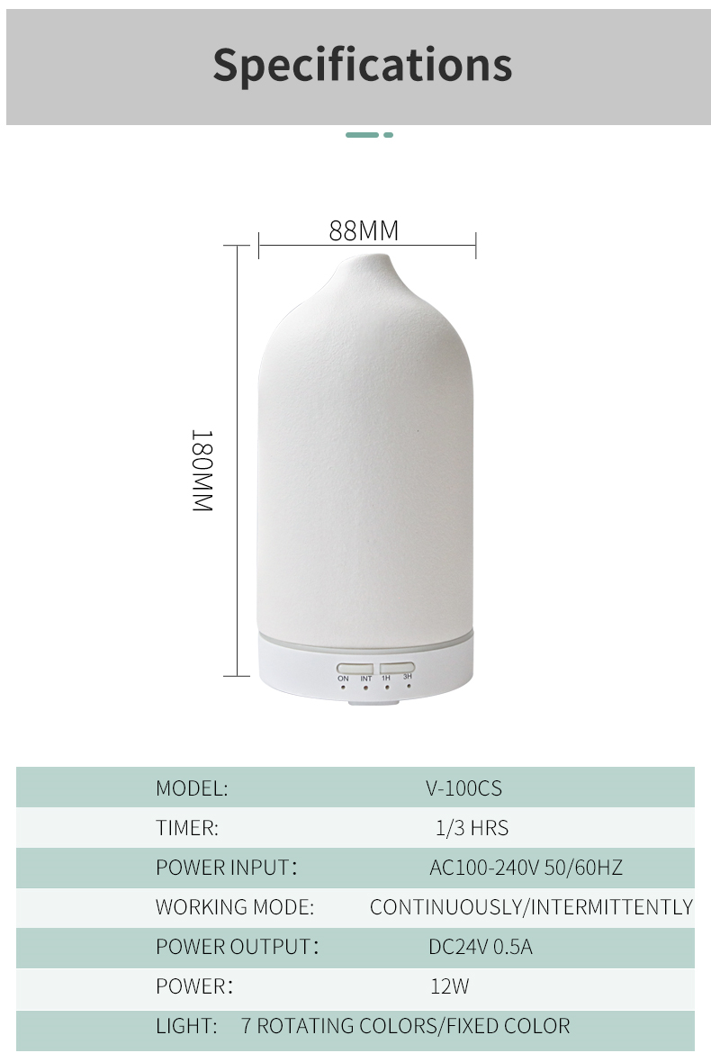 HOMEFISH 100ml Essential Oil Diffusers No Water 2.4MHz