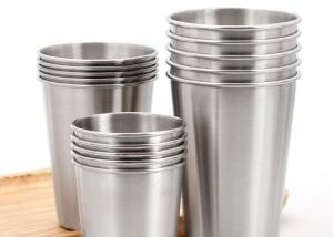 China Cuatom Silver 304 Stainless Steel Cups Sets Dishwasher Safe Scratch-Proof wholesale