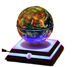 China Magnetic levitation floating constellation globe world map 6inch wholesale