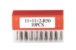 China 11mm Square Carbide Inserts With Radius 11×11×2.0mm-R50-30° For Woodworking wholesale