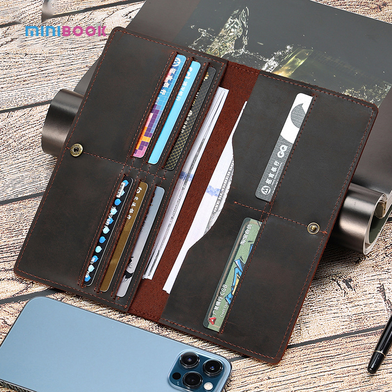 Custom Men's Genuine Leather Wallet with Multi-function Design OEM ODM Acceptable