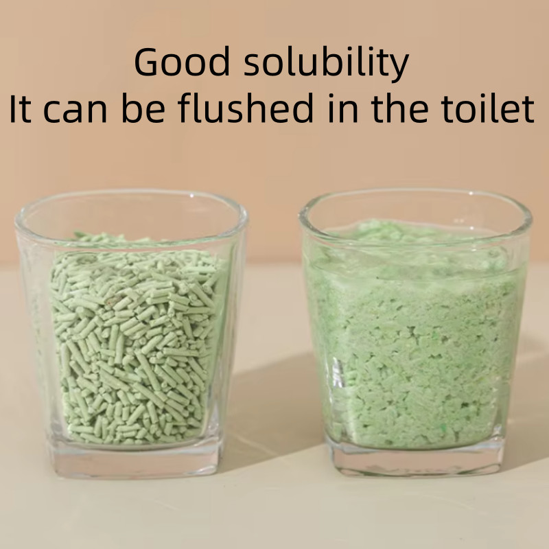 Green Tea Cat Litter 100% Eco-Friendly Natural Flushable Original Sand