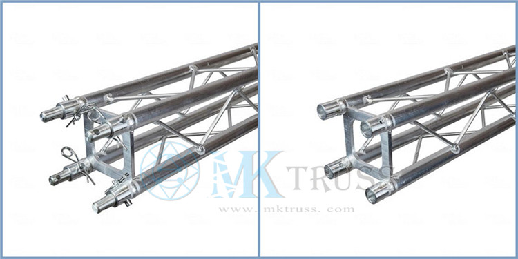 20*2mm Main Tube Square MK 100 mm Small Stage Lighting Truss for Live Performances