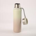 500/700/1000ml Stainless Steel Water Bottle 1 Litre Silicone Strap Portable