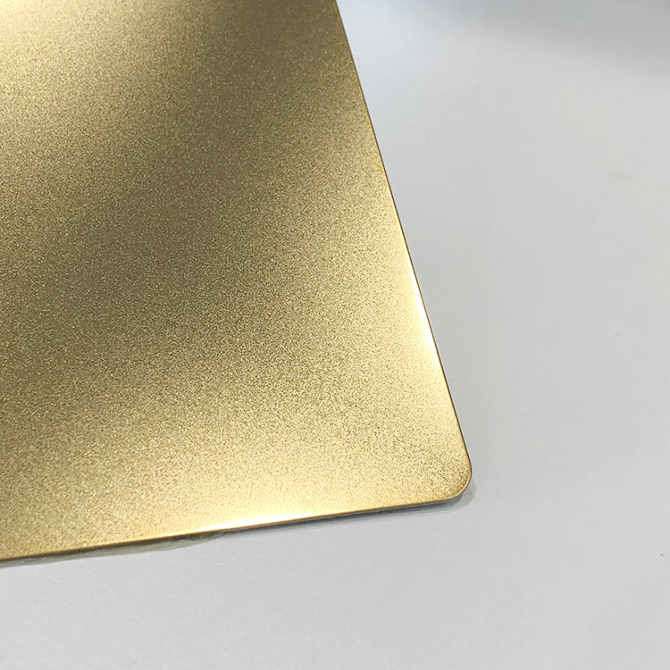 SUS 304 316 Metal Sheet 4x8 Bead Blasted Finish Champagne Gold Stainless Steel Sheet