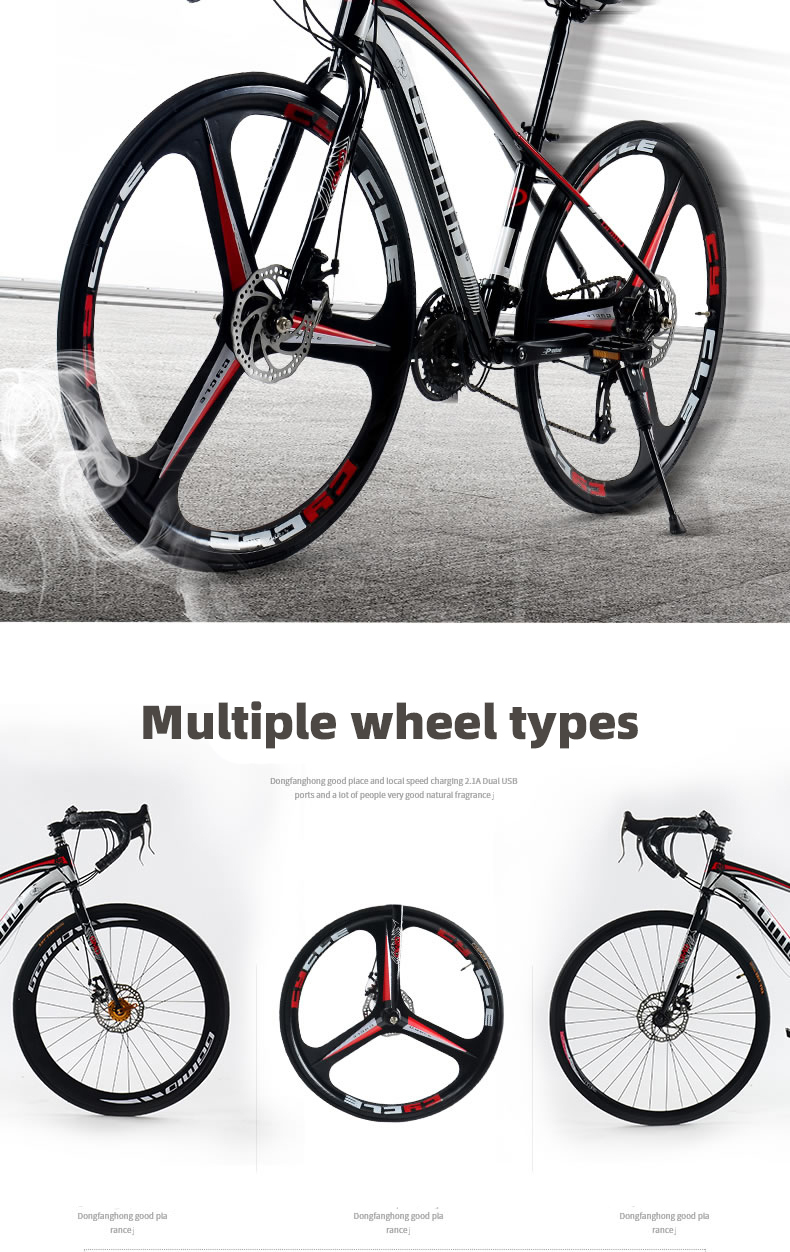 Customizable 26'' Steel Carbon Frame Mountainbike Bicycle 700C Road Bike with F/V Tires and Carton Size 135*19*72cm