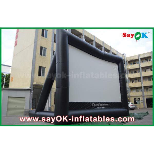 Large Inflatable Movie Screen Blue Inflatable Outdoor Movie Screen Customized For Advertising / Party / Event