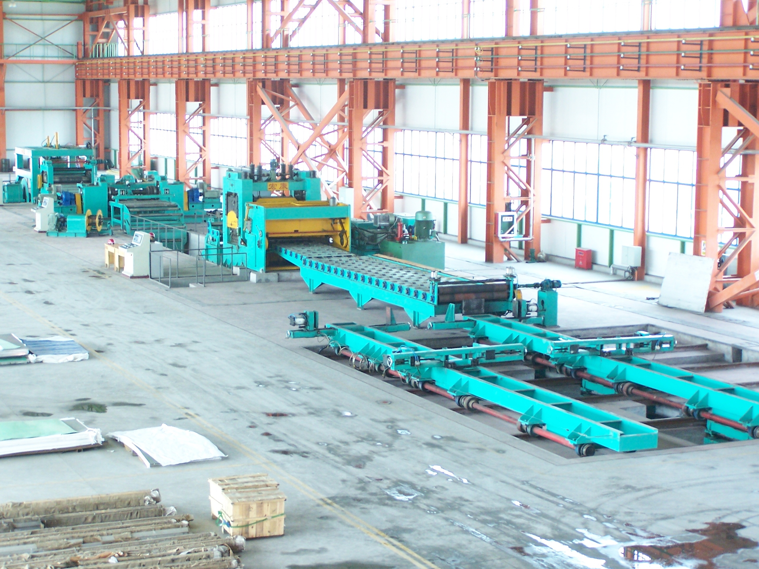 Video Outgoing-Inspection Sheet Metal Uncoiling and Leveling Shearing Production Line