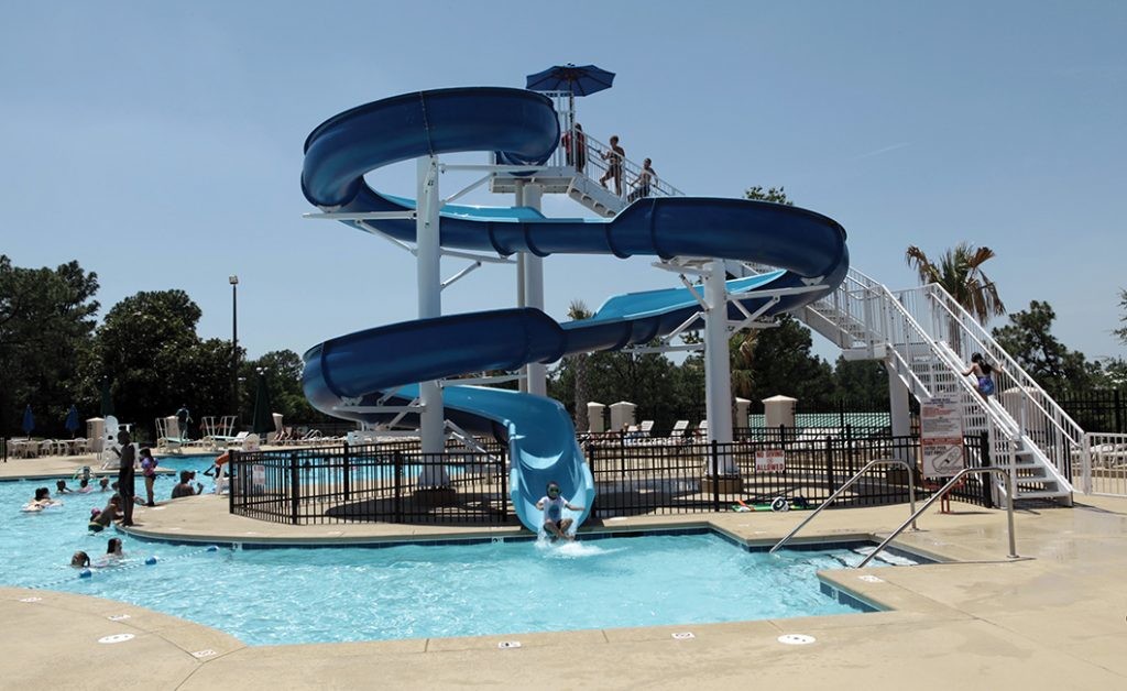 Commercial Water Park Water Entertainment Game Orange Spiral Single Slide For Adult