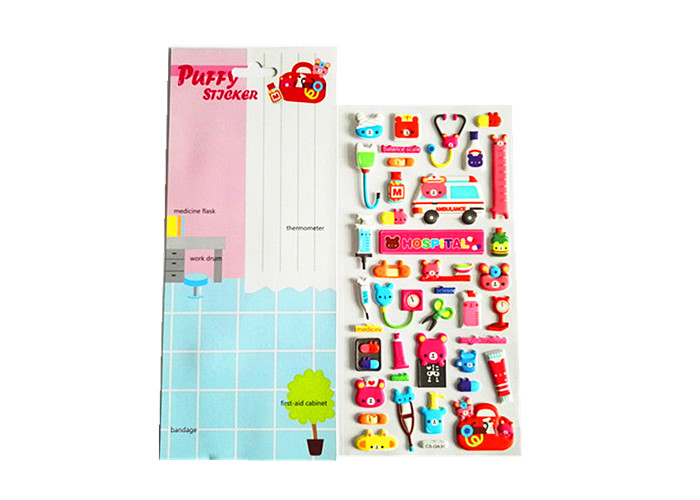 Custom 3mm Thickness 3D Puffy Stickers For Kids Customized Design And Size DIY Puffy Stickers glitter puffy stickers