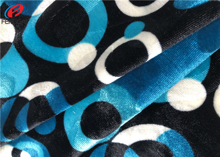 Warp Knitting Stretch Velboa Fabric , Womens Velvet Dress Fabric Material