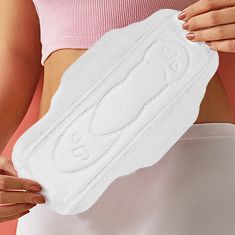 Ultra Thin Menstrual Period 245mm Cotton Breathable Sanitary Napkin for Women Ladies