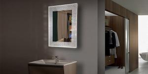 China Wall mounted bathroom LED Backlit Mirror with bluetooth 500x700x39mm wholesale