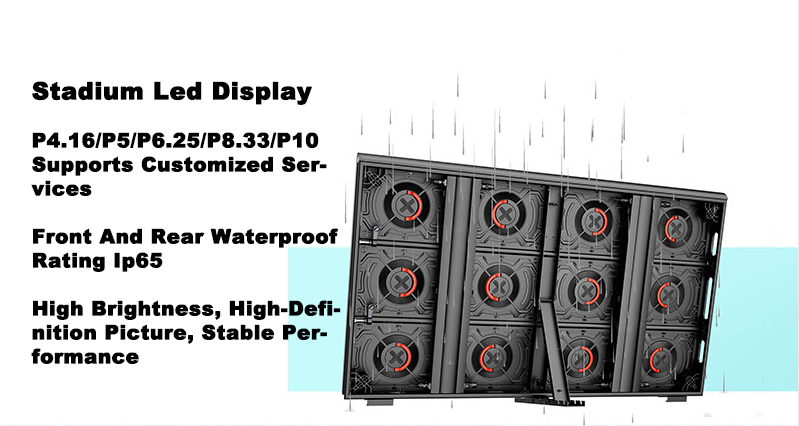 Outdoor Full Color LED Display P6.25 P8.3 P10.4 For Stadium And Football CE ROHS FCC