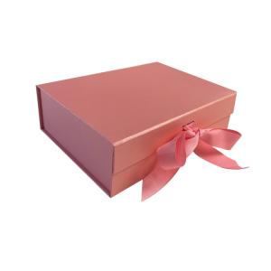 China Custom Gift Packaging Box Collapsible Folding Magnetic Gift Box With Ribbon wholesale