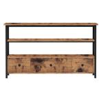 TV Stand with 3 Drawers, Rustic Industrial Furniture, Multi-functional TV Stand,