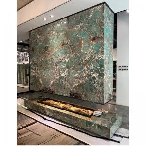 China Natural Stone Polished Emerald Green Onyx Marble Slab For Interior Wall Decoration wholesale