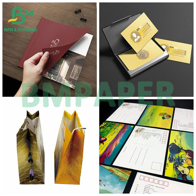 210/230/250/260/270/ 300/350g  93% High White Copper Board C2S Art Paper For Advertising Pamphlet