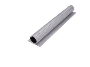 China Al-K 6063-T5 28mm Aluminum Alloy Round Tube With Slotted Edge Silver White wholesale