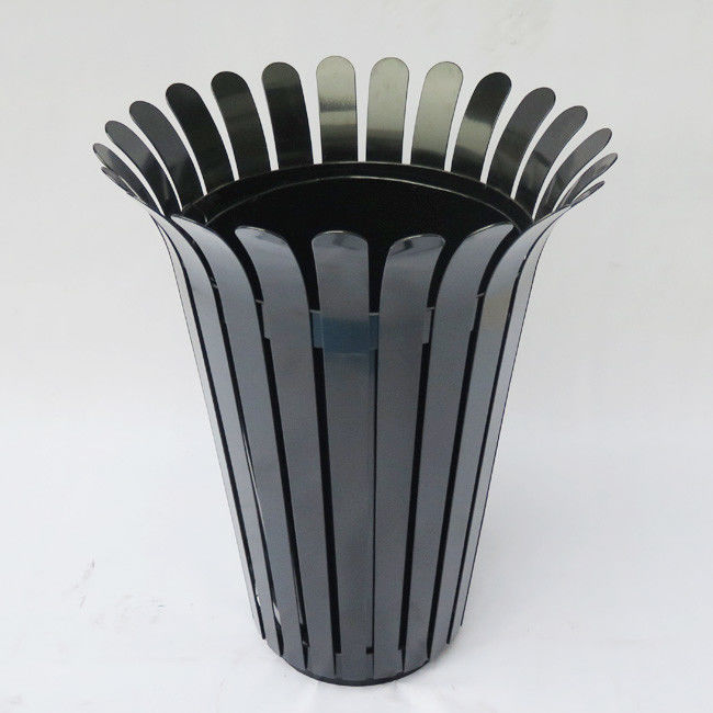 Waterproof Flower 50L Galvanized Steel Outdoor Trash Can