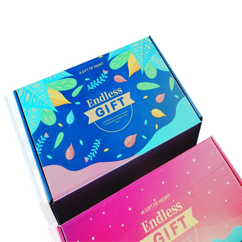 Custom ElEgant Handmade Flac Diecut Pack Colorful Printed Corrugated Clothes Packing Mailer Boxes