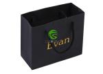 Black Matt Laminated Paper Bags , Twisted Handle Printed Paper Shopping Bags