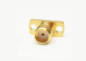 China SMA Female 2 Holes Flange Mount RF Coaxial Connectors wholesale